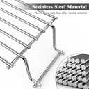 Uniflasy 25" Stainless Steel Warming Rack for Weber Spirit 300, Grill Parts for Weber Spirit 2 300 Series Grills with Front Control Knobs, Replacement Part for 7641