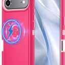 Case Compatible with iPhone 17 Air Case Heavy Duty Shockproof 3-Layer Full-Body Protection Rugged Cover [Compatible with Magsafe] (Pink)