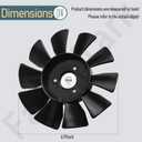 53822 7" 10 Blade Transmission Fan Compatible with Husqvarna Craftsman T2400, YT3000, T2500, yth22v46, P-ZT5224 Lawn Tractor, Replaces 584282001
