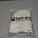 TOP-EX Oversize L/XL/XXL Beanie 100% Merino Wool Winter Warm Hat Fleece Lined Cuffed Watch Fisherman Cap (Beige)