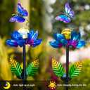 Solar Wind Spinners Outdoor, Butterfly Solar Wind Spinner with Cracked Ball Lights,Garden Spinners for Yard, Garden, Patio, Lawn Decor