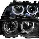 Anzo USA 121269 BMW Projector with Halo Black Clear with Amber Headlight Assembly - (Sold in Pairs)
