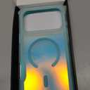 Bonoma for iPhone 17 Pro Max Case 2025, Iridescent Back, Magnetic Support for MagSafe Shockproof Cover, Crystal and Corner High-Duty Protection for Girls Women -Blue