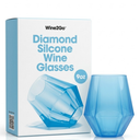 Wine2Go Diamond Silicone Wine Glasses 9oz
