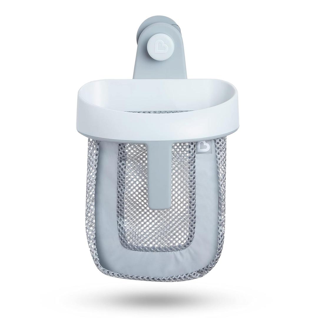 Munchkin Super Scoop Hanging Bath Toy Storage with Quick Drying Mesh, Grey (1 Count (Pack of 1))