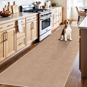 3x10 Runner Rug Hallways Washable: Non Slip Kitchen Extra Long Jute Runners