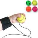 ZUYEE 4/8/16/32 Pack Wrist Return Ball 1.85 Inch Sports Wrist Balls On A String Rubber Rebound Balls (Basketball, Baseball, Soccer) Wristband Toy for Children Kids Gift Exercise or Play