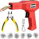 Upgraded 220W Cordless Plastic Welder, 1000PCS Staples, USB Rechargeable Cordless Car Bumper Repair Kit with 5000mAh Battery,Hot Stapler Kit, Plastic Welding Kit, Plastic Repair Kit