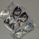 CCVOO 1.25 Oprah Style Reading Glasses for Women, Eyeglasses, Blue Light Readers for Women, Computer Eye Glasses (Black + Transparent + Marbel Mint + Leopard-brown)