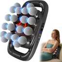 Mekanic 20-Head Massage Gun Deep Tissue with Soothing Warmth, 3 Modes & 30 Intensities, Quiet Multi-Head Back Massager for Pain Relief, Electric Percussion Muscle Massager for Neck, Shoulders,and Legs