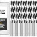1/4" Brad Point Wood Drill Bit Set, 16Pcs Drill Bit Set with Double Flutes Design for Carpenter Woodworking and All Types of Wood