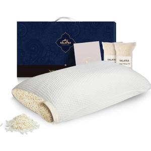 Talatex Talalay Shredded Latex Pillow 100% Natural Premium Pillow with Adjustable Neck Support Area for Back, Stomach or Side Sleepers