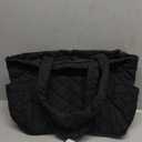 Quilted Tote Bag for Women, Medium Puffer Tote Bag Work Quilted Handbags for Valentines Birthday Gifts (Bk)