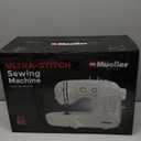 Mueller Machine For Sewing,110 Stitch Applications, Foot Pedal, LED Light, Buttonhole, Button & Zipper Sewing, User friendly, Thread Cutter and Removable Accessories Storage, White