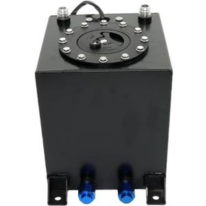 labwork Aluminum Fuel Tank Black 2.5 Gallon Drifting Fuel Cell Gas Tank+Level Sender Coated Aluminum Racing