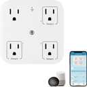 Philips 4-Outlet Extender, Grounded Power Adapter, Charging Station, Smart Surge, Wi-Fi Indicator Light, Compatible with Amazon Alexa and Google Assistant, ETL Listed, White, SPP4311WF/37