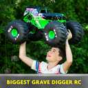 Monster Jam, Official Mega Grave Digger All-Terrain Remote Control Monster Truck, Over 2 Ft. Tall, 1:6 Scale, Kids Toys for Boys and Girls Ages 4 and Up, One Size