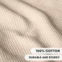Artoid Mode 100% Cotton Beige Waffle Weave Kitchen Dish Cloths, 13x28 Inch Ultra Soft Absorbent Quick Drying Kitchen Dish Towels Set of 4