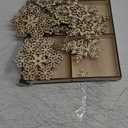 N&T NIETING 20PCS Wooden Christmas Ornaments 4.7 Inch Large Unfinished Snowflake Cutouts for Hanging Christmas Tree DIY Kids Craft Holiday Party Home Indoor Boho Decor