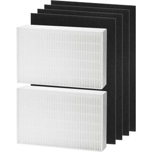 HPA200 HEPA Filter Replacement Compatible with Honeywell HPA200 HRF-ARVP200 Series Air Purifier HPA200, HPA201, HA202, HPA204, HPA250, HPA5200, 2 HEPA R and 4 Precut Carbon Pre-Filters A (6 Piece Set)