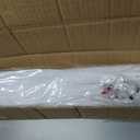 UNISHADES no Drill Cordless Roman Shades for Windows, 32" W 64" H - Light Filtering - Linen - White