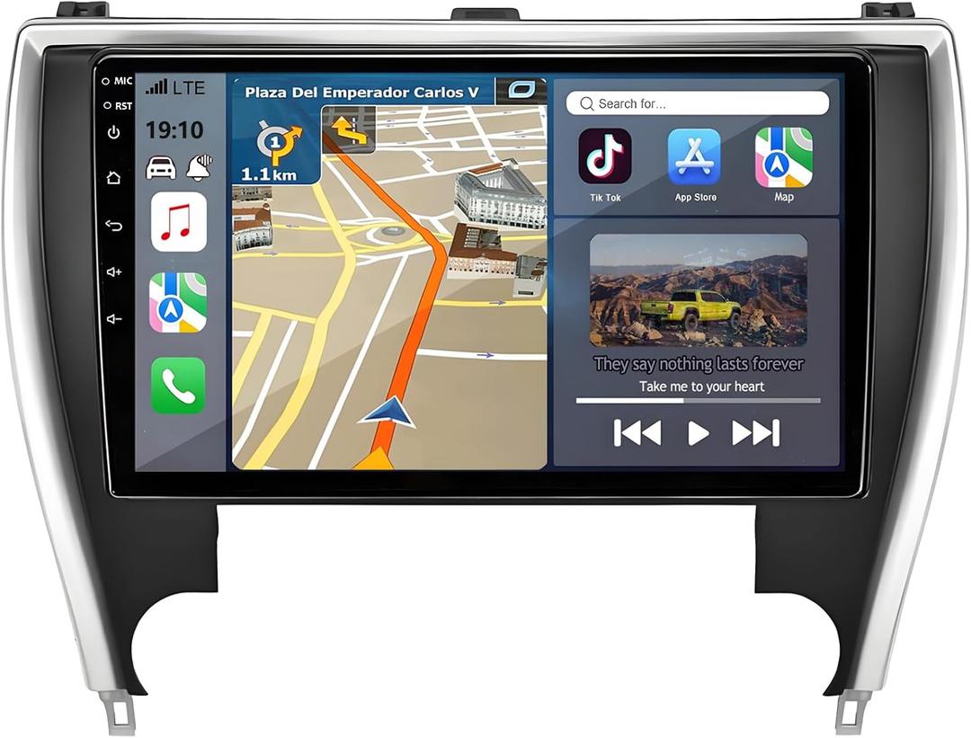for Toyota Camry Radio Upgrade 2015-2017: Android 14 Car Stereo Replacement with Wireless CarPlay Android Auto - 10.2 Inch Touchscreen Head Unit GPS Navigation 2G+32G