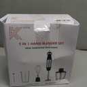 KOIOS Upgraded Immersion Blender Handheld, 1000W 12-Speed 5 in 1 Hand Mixer Stick Blender with 304 Stainless Steel Blade,Food Processor,Beaker,Egg Whisk&Milk Frother,Non-BPA,Smoothies Pure Baby Food (Black)