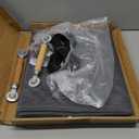 Window Screen Door Repair/Replacement Kit, King&Charles Include Gray Screen Mesh 48"x118"+ 2 Roller+50Ft Spline+8Clips+Hook, 6 in 1 Window Mesh Kit, Steel/Nylon Bearing Roller