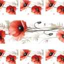 Merry Christmas Vintage Table Runners and Placemats Set of 6, Abstract Painting Design Woven Fabric Coasters for Dining Table, Kitchen, Party Decor (Flower-1, Set of 6)