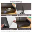 BSZHTECH Leather Repair Tape Self-Adhesive Leather Repair Patch for Couch Furniture Sofas Car Seats Advanced PU Vinyl Leather Repair Kit (Dark Brown, 3.9X79 inch)