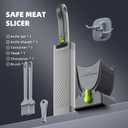 ONCE FOR ALL Fresh Meat Slicer Cleaver Kitchen Knife Set For Meat Slicing Shredding, Manual Jerky Cutter Food Slicer For Beef Pork Mutton For Home Cooking BBQ Hot Pot (Gray)