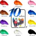 unuaST Outdoor Acrylic Paint Waterproof Set, 10 Colors Large Bulk Outdoor Paint with Pump, Rich Pigmented Paints for Artists/Beginners on Rocks, Wood, Metal, Crafts, Garden Statues (10oz/300ml)