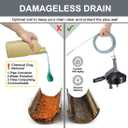 Drain Auger, Clog Remover with Drill Adapter, 25 Feet Flexible Plumbing Snake Use Manually or Powered for Kitchen,Bathrom and Shower Sink, Comes with Gloves(Gray)