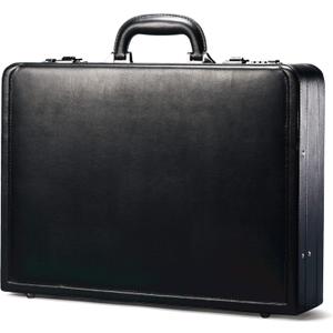 Samsonite Bonded Leather Attache, Black, One Size