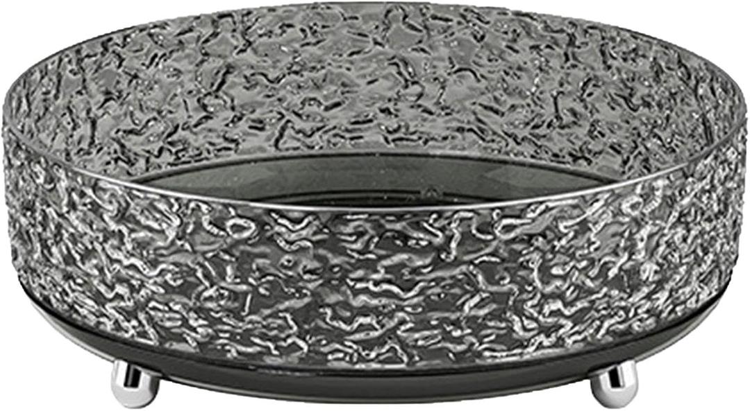 Makeup Organizer Holder - Desktop Lotions Rotatable Display Tray,Water Design, Transparent Desktop Rotating Cosmetic Storage Box, S