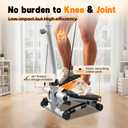 Ecogou Stepper for Exercise at Home, Stair Stepper with Handlebar and Resistance Bands, Low Noise and Smooth, 360 LB Max Weight Stepper Machine with LCD Monitor for Families, Apartments, Gyms