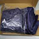 Amazon Basics Jacquard 2-Piece 100% Blackout Curtains, Living Room and Bedroom Drapes, Thermal Insulated Window Treatment, 52"x84", Dark Blue