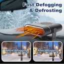 12v car defogging and defrosting heater, car heaters for vehicle, dual cooling and heating, rapid heating, suitable for car, RV, SUV front windshield hot air heater vehicle warm air blower