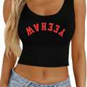 Country Music Tank Top Sparkly Cowgirl Graphic Shirts I'm The Problem Tee Country Music Crop Tops Western Music Fans Outfit (L)