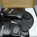 Music Boxing Machine, Interactive Punching Trainer with Boxing Gloves, Large Size Wall Mounted Electronic Boxing Target for Adults Kids, 9 Modes & 9 Speeds (Black)