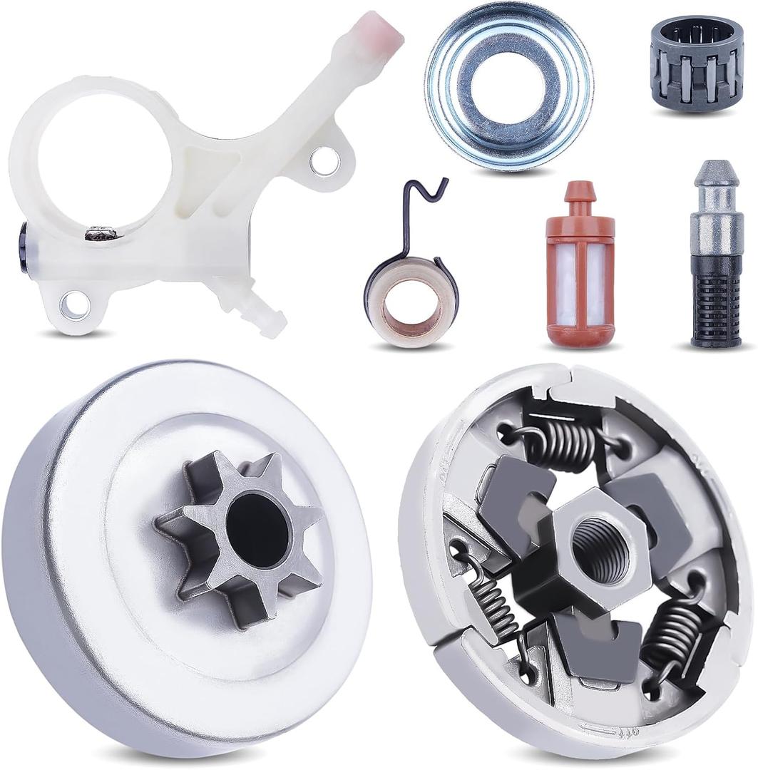 325"-7T Clutch Drum & Oil Pump Kit for Stihl MS271 MS291 MS 291 271 ChainsawsMS271 Sprocket Clutch Drum Kit with Oil Pump Oil Filter Washer E-Clip Worm Gear Spark Plug # 1121 640 2001 1141 640 3203