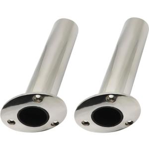 2pcs 15 Degree Fishing Rod Holder with Drain Hole 316 Stainless Steel Rod Pole Holders