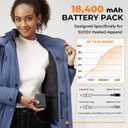 Heated Jacket Battery Pack - Power Bank with LED Display and 2 Adapter Cables for Wulcea, ULUSERN, Genovega, and Other Outdoor Heating Coat