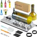 Glass Bottle Cutter, Upgrade Bottle Cutter & Glass Cutter Kit for Bottles, Wine Glass Bottle Cutter Tool to Cut Bottles Wine Beer Liquor Whiskey Champagne (Only for Round Bottles) (Silver)