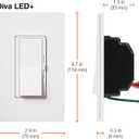 Lutron Diva LED+ Dimmer Light Switch for Dimmable LED, Halogen, and Incandescent Bulbs, 150 Watt, Single-Pole or 3-Way, DVCL-153P-BL, Black