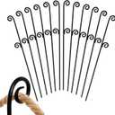 Ferraycle 12 Pcs 48 Inches/4 ft Three Rope Poles/Stakes for Creating a Rope Border Around Flower Beds, Fence, Trees, Garden, Walkways, Fountains
