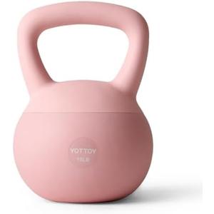 YOTTOY Soft Kettlebell, Kettlebell Anti-Slip Grip Weight for Home Workouts, Kettlebells Set Strength and Safety (Pink, 6 LB)