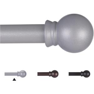 Curtain Rods for Windows 48 to 84-92 inch, 5/8" Brushed Nickel Curtain Rod, Stainless Steel Small Curtain Rods for Bedroom, Living Room,Kitchen,Farmhouse, Outdoor Curtain Rod Silver (30"-92")