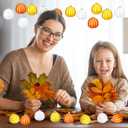 Tigeen 24 Pcs Thanksgiving Pumpkin Hanging Ornaments Fall Mini Pumpkin Hanging Tree Ornaments Ball Decorations for Tree Thanksgiving Harvest Party Halloween Home Decor (Novelty)