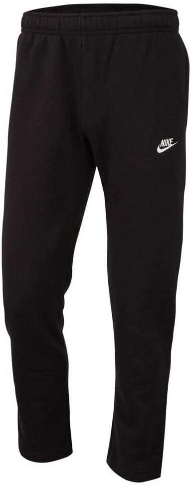 Nike Men's NSW Club Pant Open Hem, Black/Black/White, Large ( 4XL, Tall)